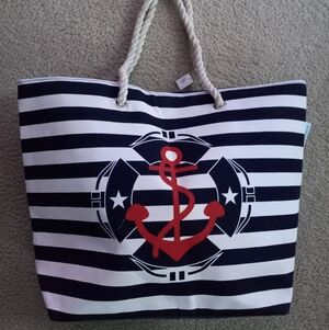 St. Maarten Navy Blue Tote Bag